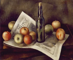 Asetelma omenoiden kanssa, 1921